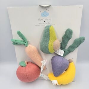 New Cloud Island Fruit Veggie Soft Rattle Toy Set
